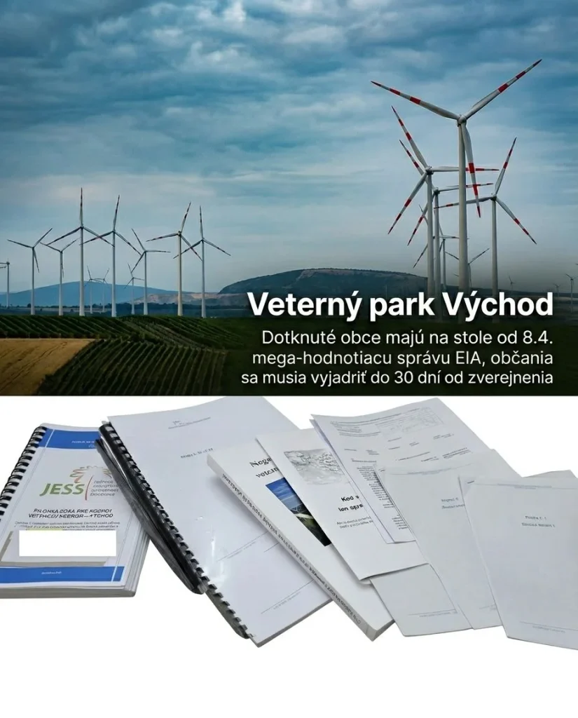 VÝZVA K TRANSPARENTNOSTI: Veterný park VÝCHOD