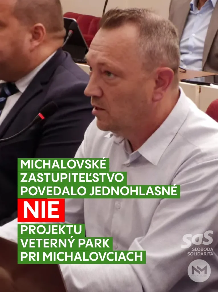 JEDNOHLASNÉ NIE VETERNÉMU PARKU PRI MICHALOVCIACH